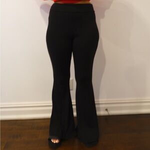 Flattering flare black leggings